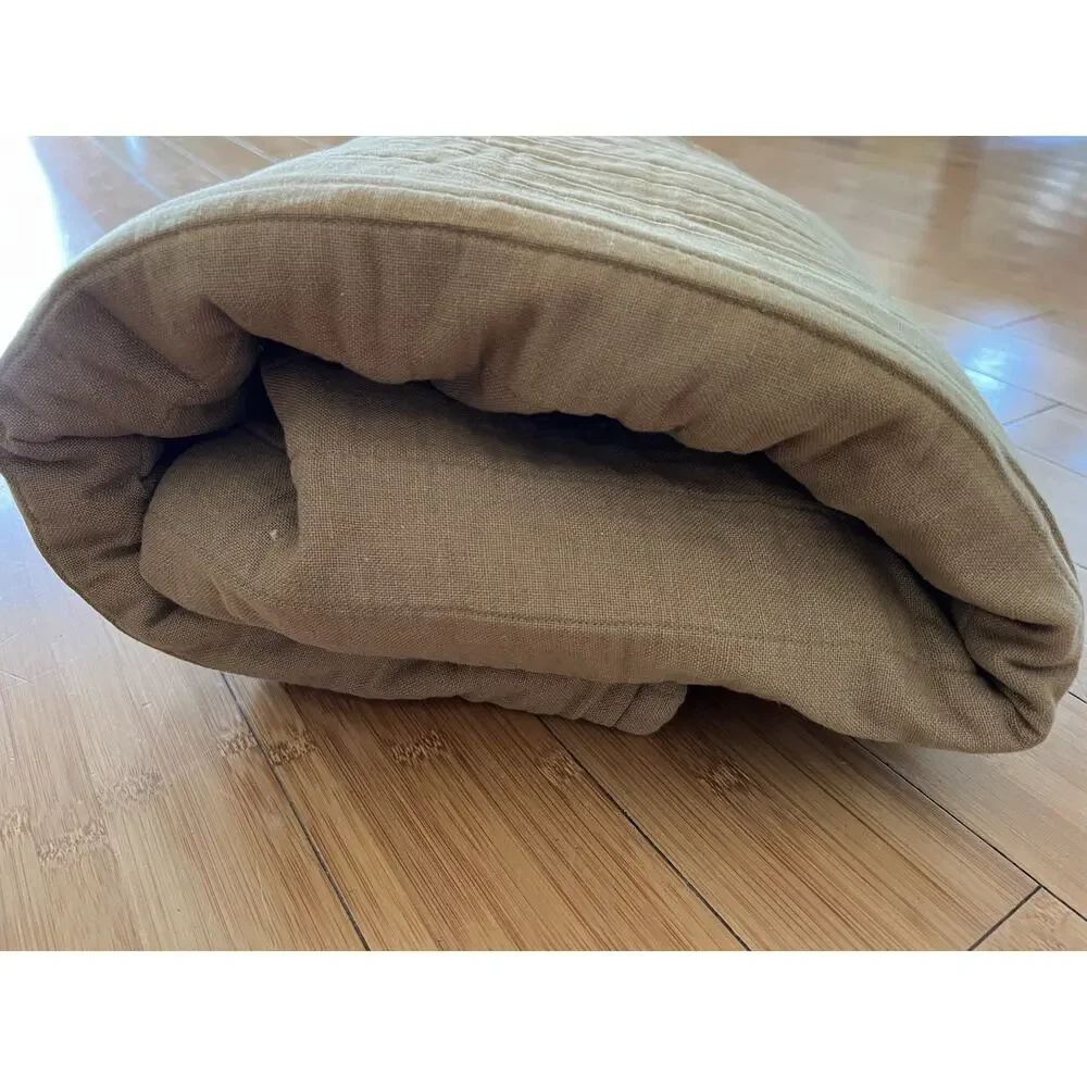 Calvin Klein Queen The Khaki Collection Quilted Heavy Weight Cotton Blanket